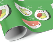 Cute Sushi Cat Cadeaupapier (Rol Hoek)