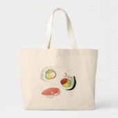 Cute Sushi Cat Grote Tote Bag (Voorkant)