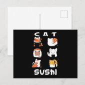 Cute Sushi Cat Japanese Food Briefkaart (Voorkant / Achterkant)