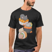 Cute Sushi Cat Kawaii Japanese Sushi Cat Otaku Kaw T-shirt (Voorkant)