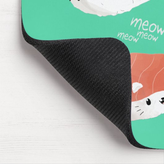 Cute Sushi Cat Muismat (Hoek)
