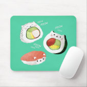 Cute Sushi Cat Muismat (Met muis)