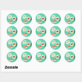 Cute Sushi Cat Ronde Sticker (Vel)