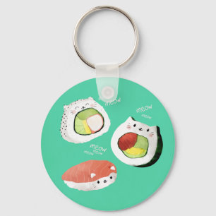 Cute Sushi Cat Sleutelhanger
