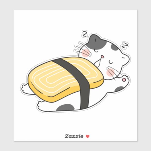 Cute sushi cats karakter sticker (Vel)