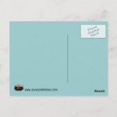 Cute Sushi Characters | Kawaii Sushi Patterned Briefkaart (Achterkant)