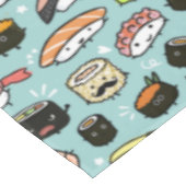 Cute Sushi Characters | Kawaii Sushi Patterned Tafelkleed (Gekanteld)