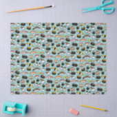 Cute Sushi Characters | Kawaii Sushi Patterned Tissuepapier (Craft)
