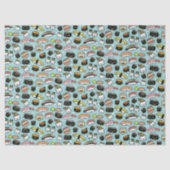 Cute Sushi Characters | Kawaii Sushi Patterned Tissuepapier (Voorkant)