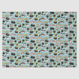 Cute Sushi Characters   Kawaii Sushi Patterned Tissuepapier
