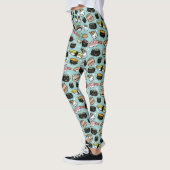 Cute Sushi Characters Pattern Kawaii Fun Food Leggings (Links)