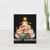 Cute Sushi Christmas Tree Fast For Food Lover Men  Kaart (Voorkant)