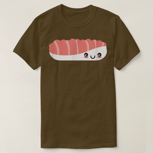 Cute Sushi Face Nigiri Maki Salmon Sashimi Japan F T-shirt (Design voorkant)