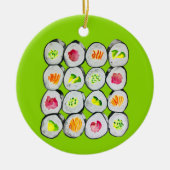 Cute sushi illustratie kunst keramisch ornament (Voorkant)