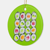 Cute sushi illustratie kunst keramisch ornament (Links)