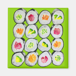 Cute sushi illustratie kunst magneet