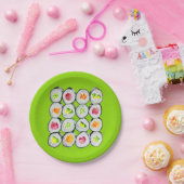 Cute sushi illustratie kunst papieren bordje (Feest)