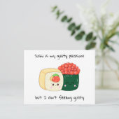 Cute Sushi in Kawaii Style Briefkaart (Staand voorkant)