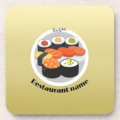 Cute Sushi Japan food gradiënt Personeelsbenaming Bier Onderzetter (Voorkant)