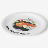 Cute Sushi Japan food gradiënt Personeelsbenaming Papieren Bordje (Gekanteld)