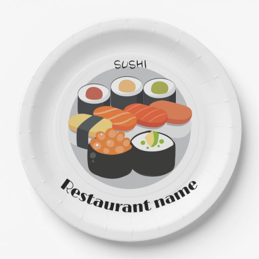 Cute Sushi Japan food gradiënt Personeelsbenaming Papieren Bordje (Voorkant)