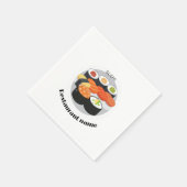 Cute Sushi Japan food gradiënt Personeelsbenaming Servet (Hoek)