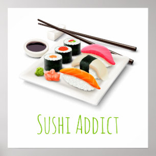 Cute sushi Japans eten Poster