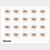 Cute sushi Japans eten Ronde Sticker (Vel)