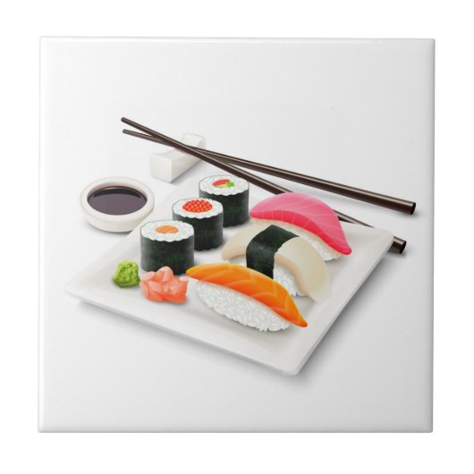 Cute sushi Japans eten Tegeltje (Voorkant)