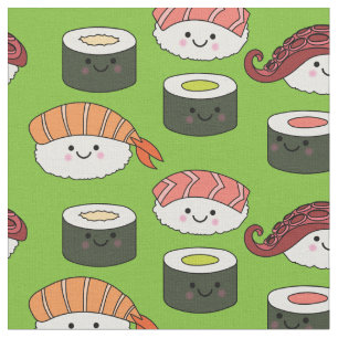 Cute Sushi Kinder Kawaii Cartoon Food Stof