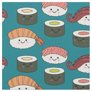Cute Sushi Kinder Kawaii Cartoon Food Stof