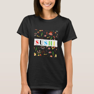 Cute Sushi Mix Lover Gift Sushi Roll Japans T-shirt