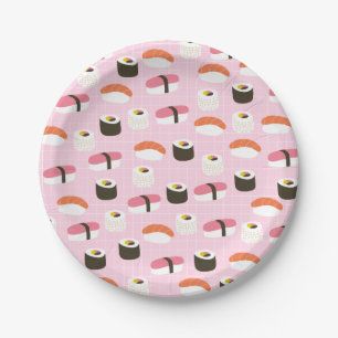 Cute Sushi Paper Borden Papieren Bordje