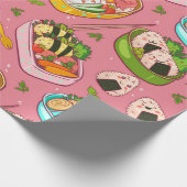 Cute Sushi Pattern Cadeaupapier (Hoek)