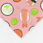 Cute Sushi Pattern roze Fleece Deken (Hoek)
