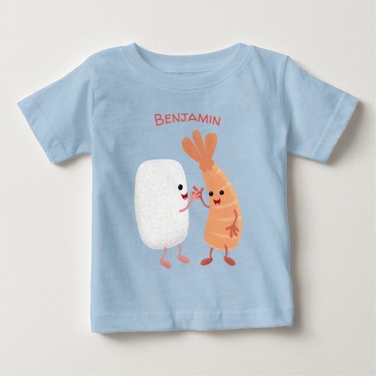Cute sushi rice prawn Vrienden cartoon (Voorkant)