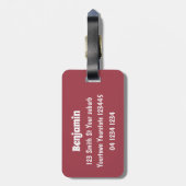 Cute sushi rice prawn Vrienden cartoon Bagagelabel (Achterkant verticaal)