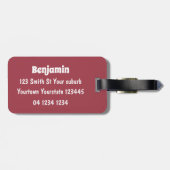 Cute sushi rice prawn Vrienden cartoon Bagagelabel (Achterkant horizontaal)