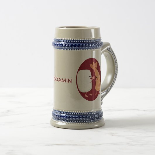 Cute sushi rice prawn Vrienden cartoon Bierpul (Voorkant rechts)