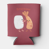 Cute sushi rice prawn Vrienden cartoon Blikjeskoeler (Voorkant)