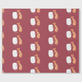 Cute sushi rice prawn Vrienden cartoon Cadeaupapier (Vlak)