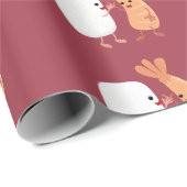 Cute sushi rice prawn Vrienden cartoon Cadeaupapier (Rol Hoek)