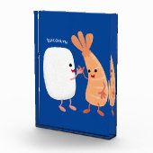 Cute sushi rice prawn Vrienden cartoon Fotoblokken (Rechts)