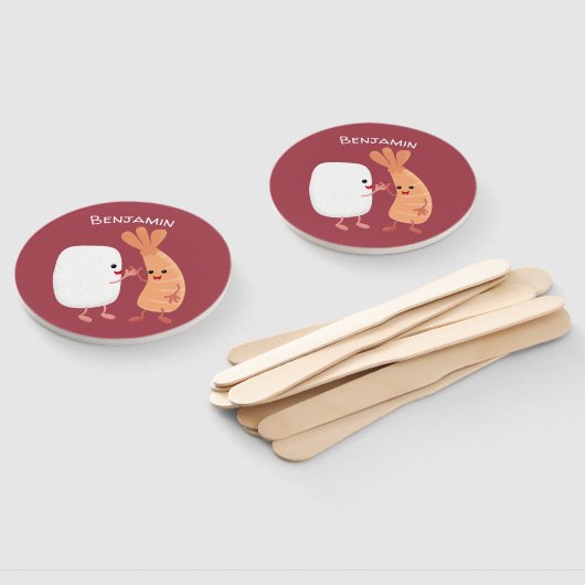 Cute sushi rice prawn Vrienden cartoon Handwaaier (Niet-gemonteerd)