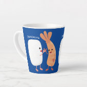 Cute sushi rice prawn Vrienden cartoon Latte Mok (Linkerhoek)