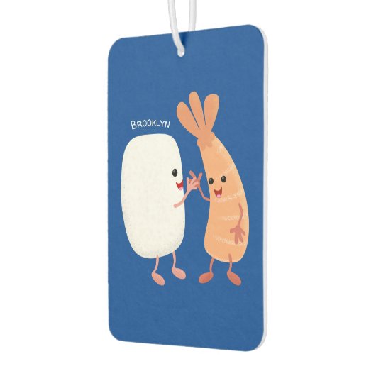 Cute sushi rice prawn Vrienden cartoon Luchtverfrisser (Links)