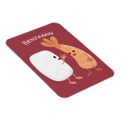 Cute sushi rice prawn Vrienden cartoon Magneet (Rechterzijde)