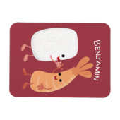 Cute sushi rice prawn Vrienden cartoon Magneet (Horizontaal)