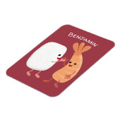 Cute sushi rice prawn Vrienden cartoon Magneet (Linkerzijde)