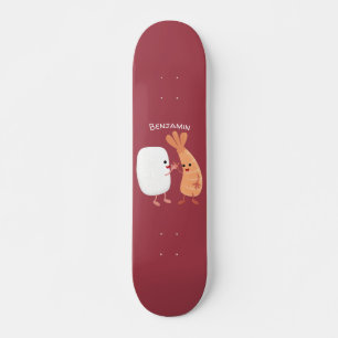 Cute sushi rice prawn Vrienden cartoon Persoonlijk Skateboard